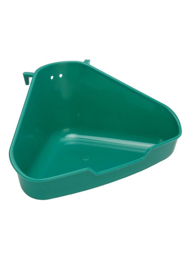 Fockety Corner Litter Pan, Rabbit Litter Box, Pet Toilet Potty Trainer for Ferrets, Rabbits, Chinchilla, Rats, Guinea Pigs and Other Small Animals, Plastic Bunny Cage Toilet (Deep Green) - Image 1
