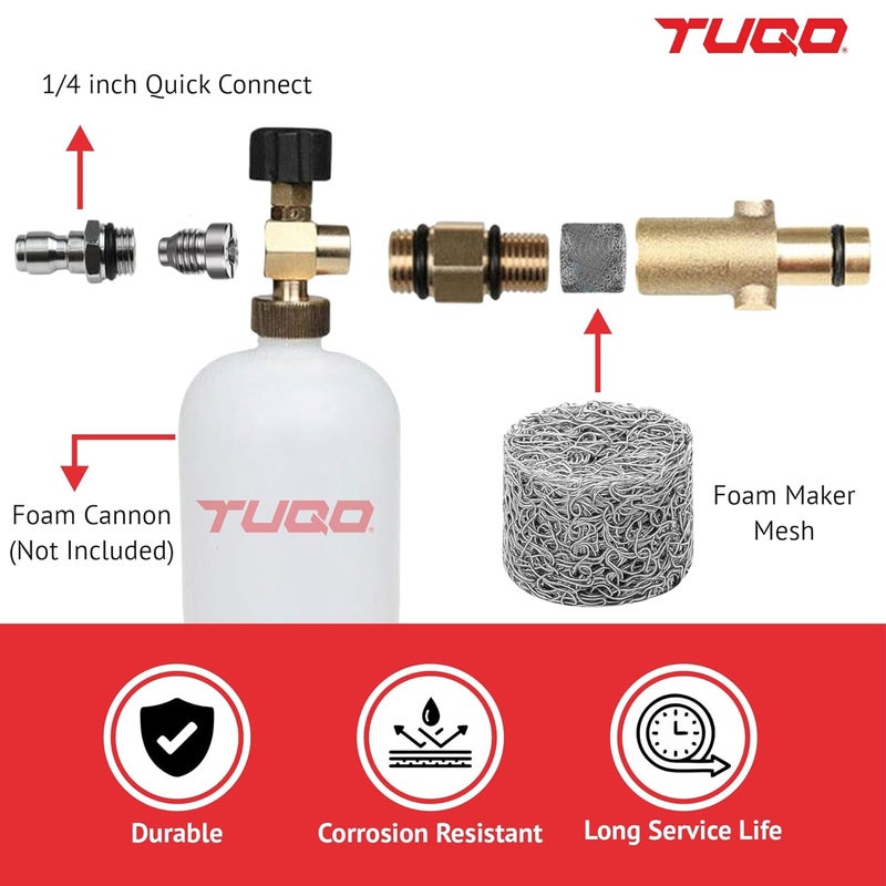 TUQO Foam Lance Replacement Steel Mesh Filter Generator Foam Maker/Mesh Filter for Thicker and More Foam (Pack of 5) - MF02 - Image 3