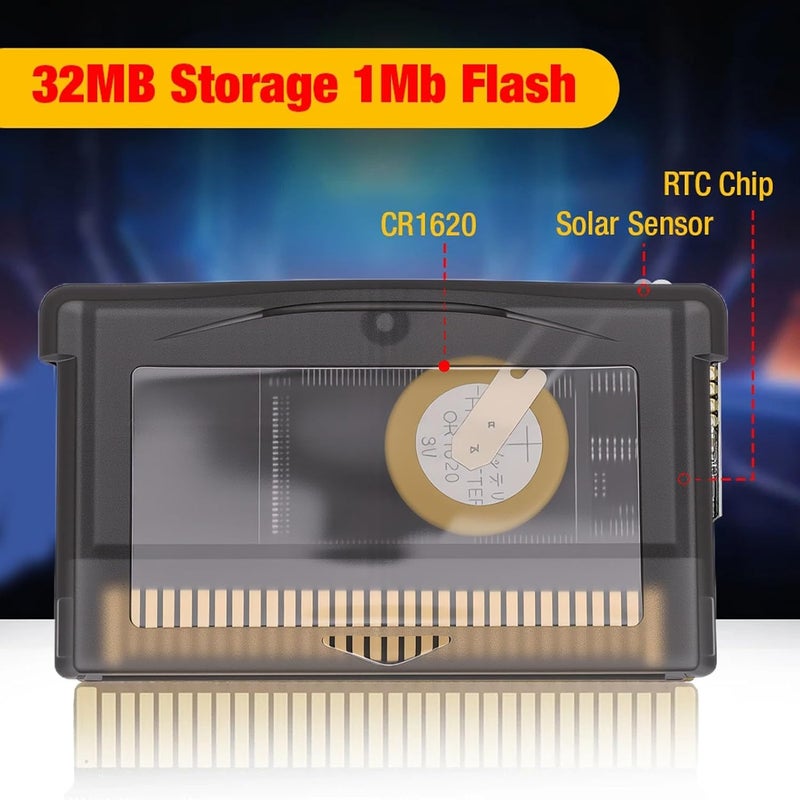 GBA DS Flash Cart, Rewritable RTC 32MB 1Mbit Game Cartridge with Solar Powered SD Cartridge Support - Image 2