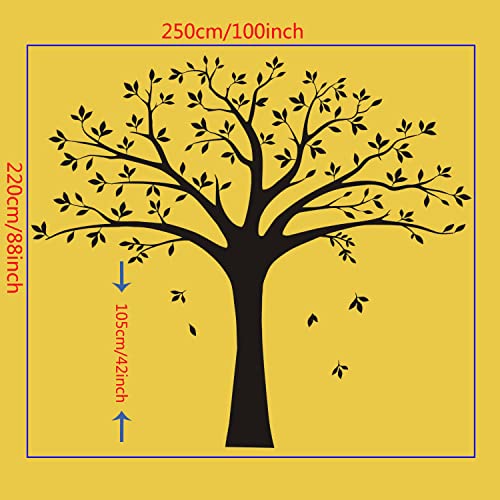 MAFENT Giant Family Photo Tree Wall Decal Mural Art Vinyl Wall Stickers Living Room Baby Room Decor (Black) - Image 5