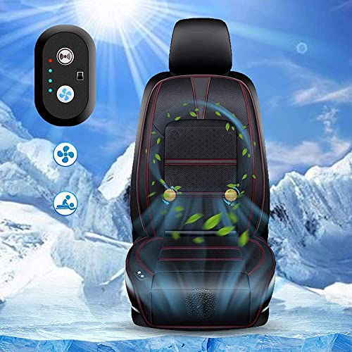 Glaceon Foam Cooling Car Seat Cushion, Massage Ventilated Seat Cushion, Car Cooling Pad with Built-in 8 Fans, Large Air Volume, Comfortable Breathable, for Cars Trucks, Keep Cool Comfort,Beige - Image 5