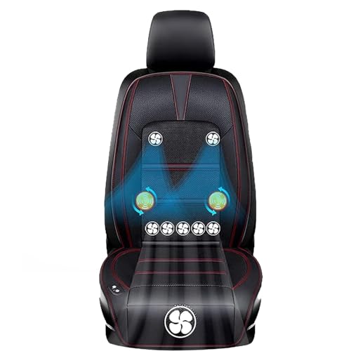Glaceon Foam Cooling Car Seat Cushion, Massage Ventilated Seat Cushion, Car Cooling Pad with Built-in 8 Fans, Large Air Volume, Comfortable Breathable, for Cars Trucks, Keep Cool Comfort,Beige - Image 1