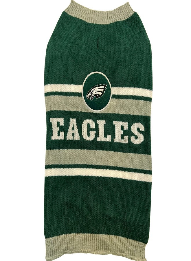 Pets First NFL Philadelphia Eagles Dog Sweater, Size Small. Warm and Cozy Knit Sweater with NFL Team Logo, Best Puppy Sweater for Large and Small Dogs - Image 1