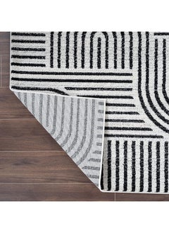Rugshop Rugshop Bohemian Stripe Arch Design High Traffic Living Room,Bedroom,Kitchen, Home Office Runner Rug 2' x 7' Cream  - Image 5