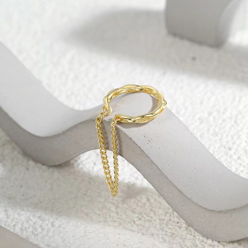 ofeankri French Retro Chain Tassel Ear Bone Clip for Women - Simple Elegant All-Match Unique Single Earring - Image 3