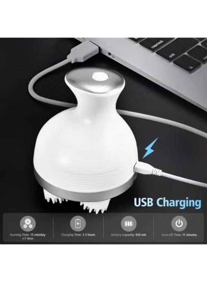Electric Scalp Massager USB Rechargeable with Multi Massage Nodes and 4 Modes for Relaxation Hair Care and Daily Stress Relief Use - Image 3