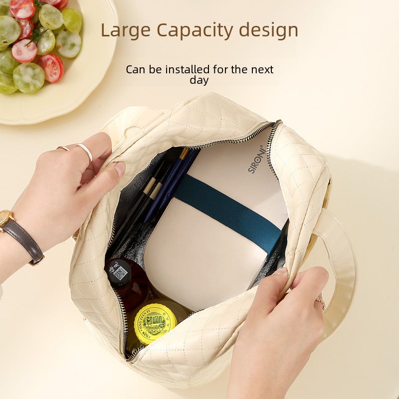 New Portable Lunch Bag High Insulation Aluminum Foil Pink - Image 5