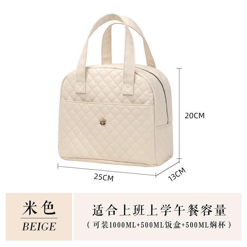 New Portable Lunch Bag High Insulation Aluminum Foil Pink - Image 2