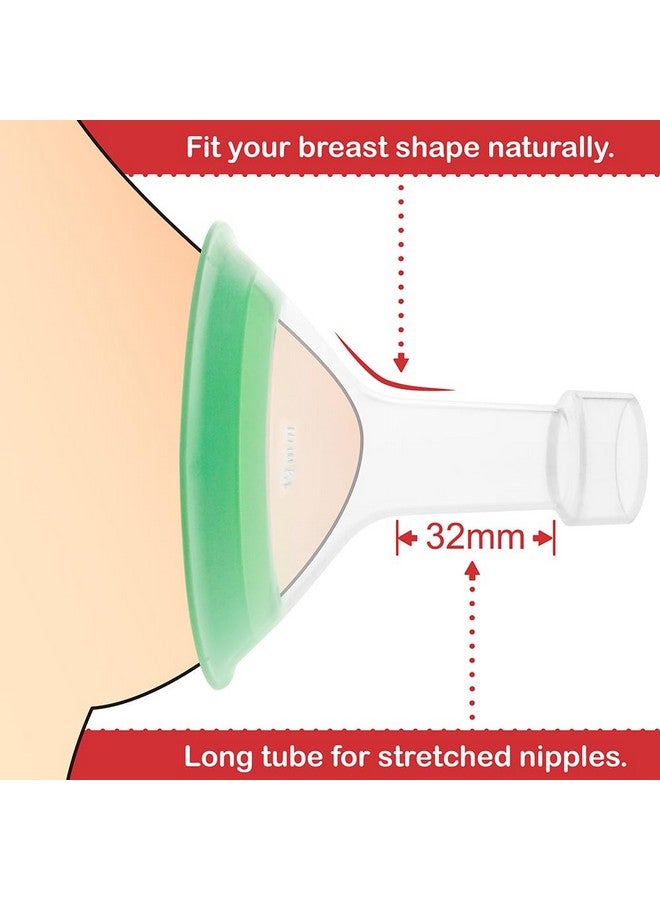 Nenesupply 19mm Flanges Flexible Flangses Compatible with Lansinoh Breastpump Replacement to Lansinoh 19mm Flanges and Breastshields Work with Signature Pro Smartpump and Manual Pumps - Image 3