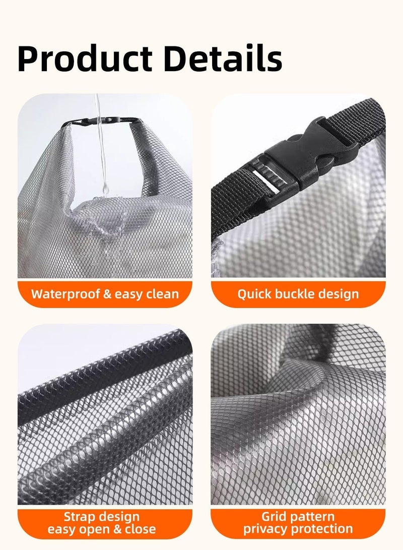 2 Pcs Waterproof Toiletry Bags Set, Roll-Top Mesh Organizer with Buckle Handle, Large & Small Travel Storage for Travel, Gym, Swimming & Daily Use - Image 4