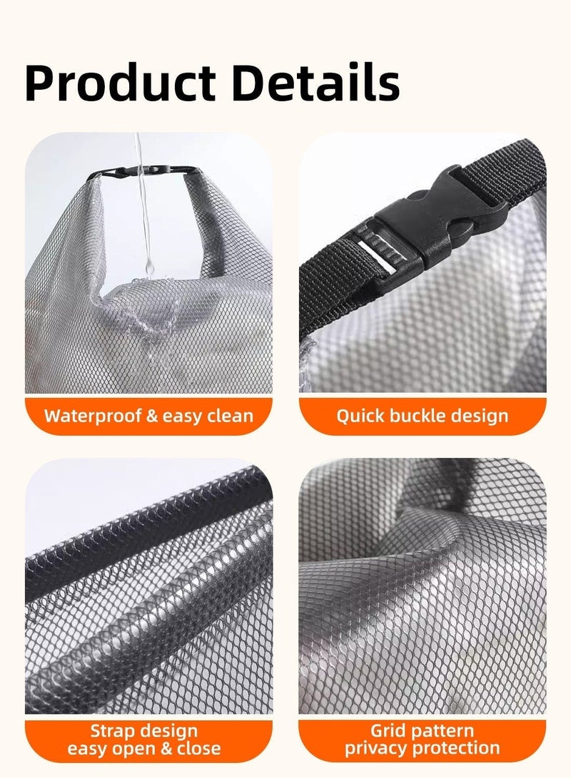 2 Pcs Waterproof Toiletry Bags Set, Roll-Top Mesh Organizer with Buckle Handle, Large & Small Travel Storage for Travel, Gym, Swimming & Daily Use - Image 5
