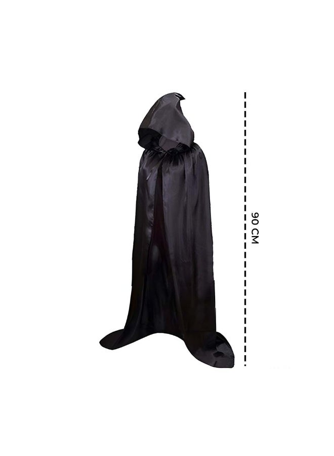 Brain Giggles Halloween Black cape with Hooded Cape - Adult Unisex Halloween Cape Costume – Halloween Cosplay Costume ( Small) - Image 3
