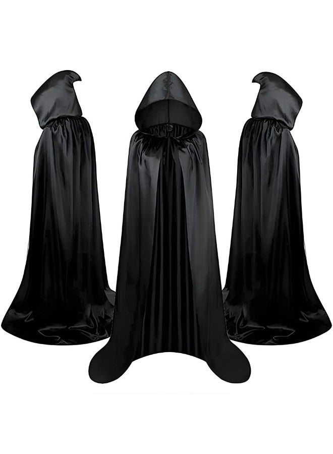 Brain Giggles Halloween Black cape with Hooded Cape - Adult Unisex Halloween Cape Costume – Halloween Cosplay Costume ( Small) - Image 5