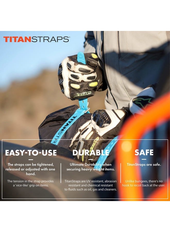TitanStraps Titan Industrial Straps – Safety Strap Set to Secure Splits, Cargo Bikes, Garden Hoses, Wood Working Projects – 70 lb. Working Load, 20" Length, 4-Pack Coyote Tan - Image 5