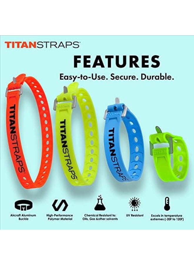 TitanStraps Titan Industrial Straps – Safety Strap Set to Secure Splits, Cargo Bikes, Garden Hoses, Wood Working Projects – 70 lb. Working Load, 20" Length, 4-Pack Coyote Tan - Image 3