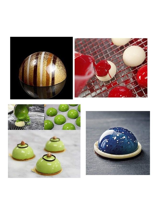 Silicone Mold For Chocolate，Half Sphere Silicone Molds For Baking, BPA Free Cupcake Baking ，Silicone Molds for Making Chocolate, Cake, Jelly, Dome Mousse (3Pcs Blue) Red 19.5x13.3cm - Image 4