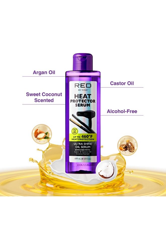 Red by Kiss Red by Kiss Heat Protector Hair Styling Serum, Thermal Protection Ultra Shine Oil Serum, Protects Hair form Heat Damage, Anti Frizz Strengthening Hydrating (6 Fl Oz)  - Image 3
