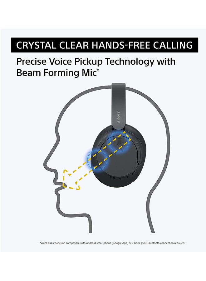 Sony WH-CH720 Noise Cancelling Wireless Headphones Bluetooth Over The Ear With Mic For Phone Call - White