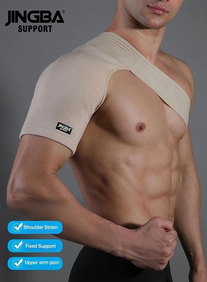 جينجبا سابورت حزام دعم الكتف القابل للتعديل من جينغبا لرفع الأثقال وركوب الدراجات والرياضات الأخرى - يخفف آلام التهاب الأوتار، يسمح بمرور الهواء ومريح للارتداء طوال اليوم - Image 1