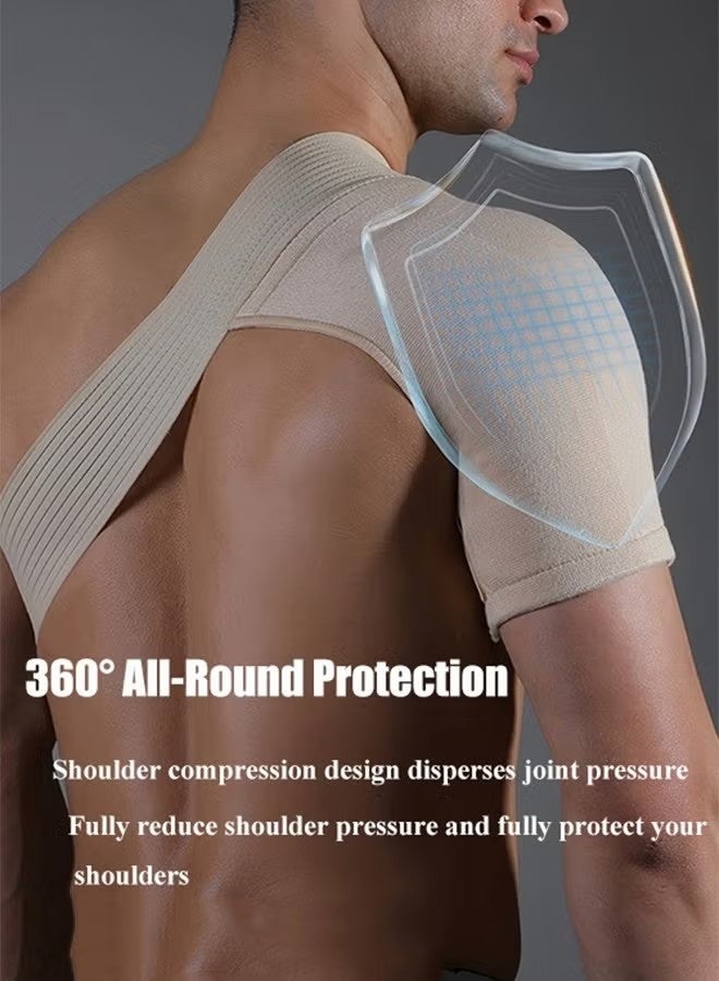 جينجبا سابورت حزام دعم الكتف القابل للتعديل من جينغبا لرفع الأثقال وركوب الدراجات والرياضات الأخرى - يخفف آلام التهاب الأوتار، يسمح بمرور الهواء ومريح للارتداء طوال اليوم - Image 4