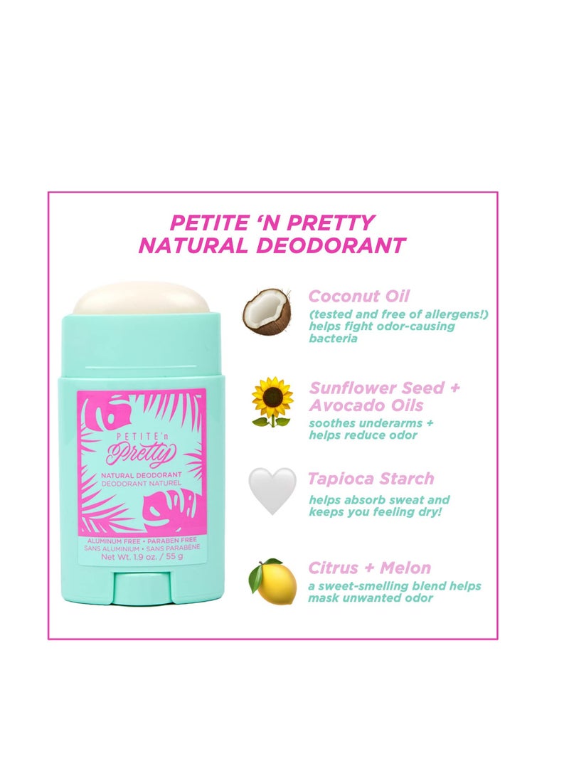 Petite 'N Pretty Petite 'n Pretty 2-Pack Natural Deodorant for Kids, Tweens, Teens - Hypoallergenic, Aluminum Free, Lightly Scented - Pediatrician & Dermatologist Approved, Made in the USA  - Image 2