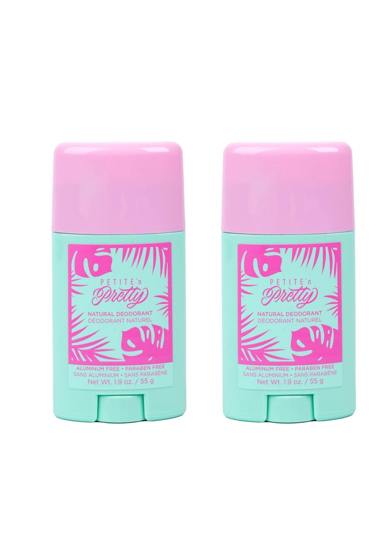 Petite 'N Pretty Petite 'n Pretty 2-Pack Natural Deodorant for Kids, Tweens, Teens - Hypoallergenic, Aluminum Free, Lightly Scented - Pediatrician & Dermatologist Approved, Made in the USA  - Image 1