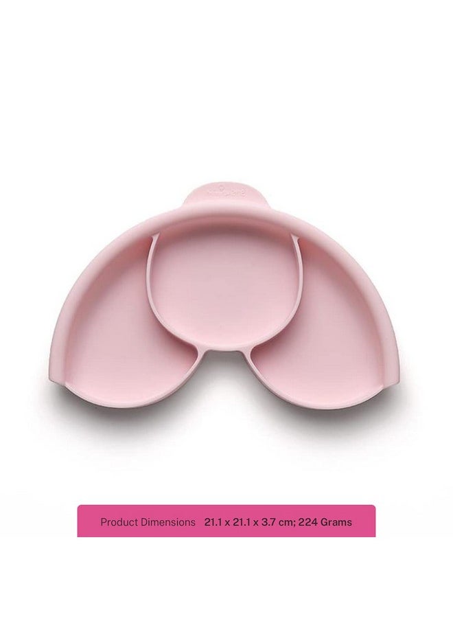 Miniware Miniware Healthy Meal Set with Sandwich Plate, Divider, and Detachable Suction Foot for Baby Toddler Kids - Promotes Self Feeding | Eco-Friendly and BPA Free | Dishwasher Safe (Grey, Cotton Candy)  - Image 3