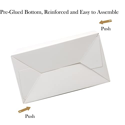 Oletx 30-Pack White Party Favor Treat Boxes, Goodie Gable Paper Gift Boxes with Handles. Perfect for Wedding, Birthday, Graduation, Babyshower. - Image 5