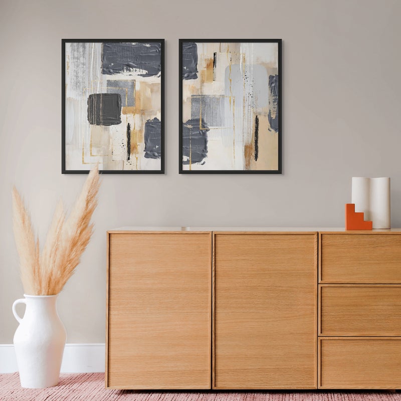 آرت دیکور  ديكور فني، طباعة صورة فنية جميلة مؤطرة لفن الحائط التجريدي الحديث، عمل فني معاصر، مطبوعات تجريدية بسيطة، ديكور حائط لغرفة المعيشة أو غرفة النوم أو المكتب أو الاستوديو أو ديكور المنزل. - Image 2