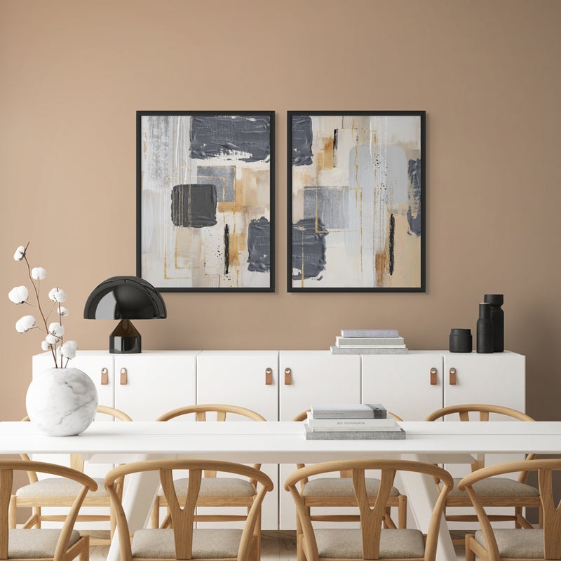 آرت دیکور  ديكور فني، طباعة صورة فنية جميلة مؤطرة لفن الحائط التجريدي الحديث، عمل فني معاصر، مطبوعات تجريدية بسيطة، ديكور حائط لغرفة المعيشة أو غرفة النوم أو المكتب أو الاستوديو أو ديكور المنزل. - Image 3