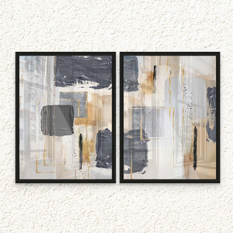 آرت دیکور  ديكور فني، طباعة صورة فنية جميلة مؤطرة لفن الحائط التجريدي الحديث، عمل فني معاصر، مطبوعات تجريدية بسيطة، ديكور حائط لغرفة المعيشة أو غرفة النوم أو المكتب أو الاستوديو أو ديكور المنزل. - Image 1