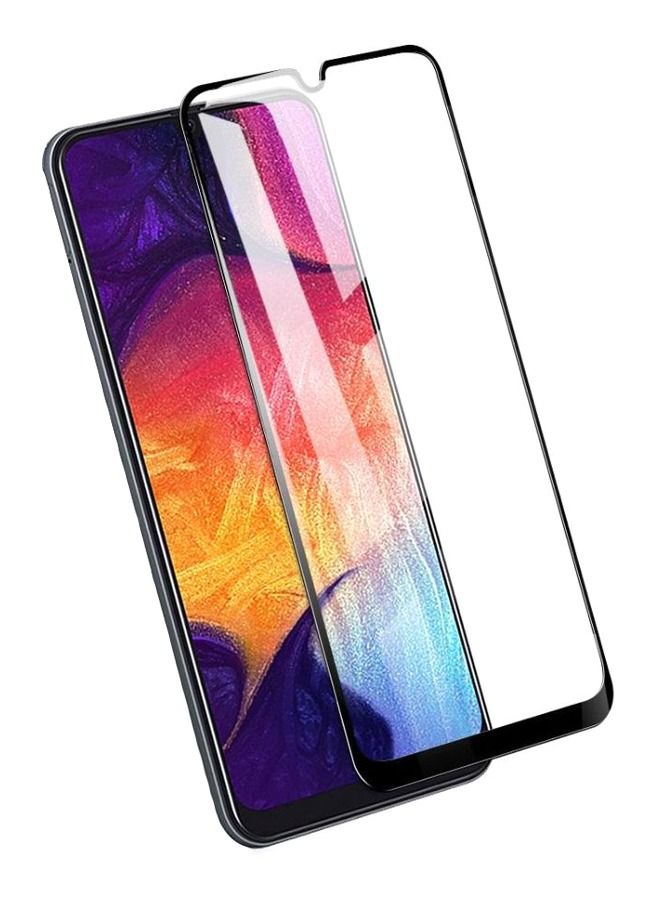 shAyzee Full Cover Tempered Glass Screen Protector For Samsung Galaxy A70 Black/Clear - Image 1