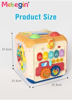 Toy Activity Cube for Baby 7-in-1 Hands Drum Bead Maze Shape Sorter Toy with Light and Music Easy-to-Grip Shapes Early Educational Activity Toy for Toddlers Birthday Gift for Boys Girls 2 + - pzsku/Z6871ADAA5E04A28BD9EFZ/45/_/1703318106/a42674b0-64db-4c1a-9cbd-5b9f549845b8