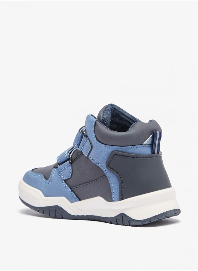LBL by Shoexpress Boy's Panelled High Cut Sneakers with Hook and Loop Closure  - Image 2