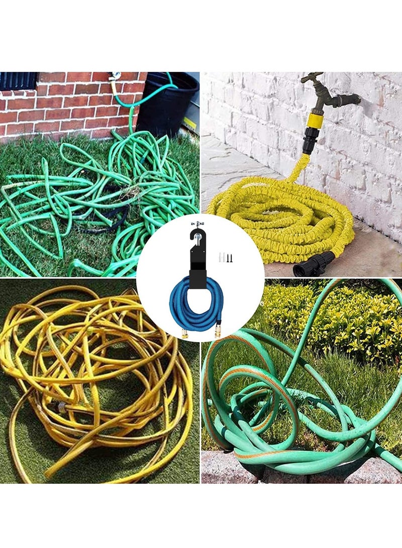 Excefore Garden Hose Holder for 150ft Expandable Hose Hanger, Heavy Duty Hose Hanger Wall Mounted Water Hose Holder for Outside Yard, Durable Hose Reel Hose Hooks for Water Hose  - Image 3