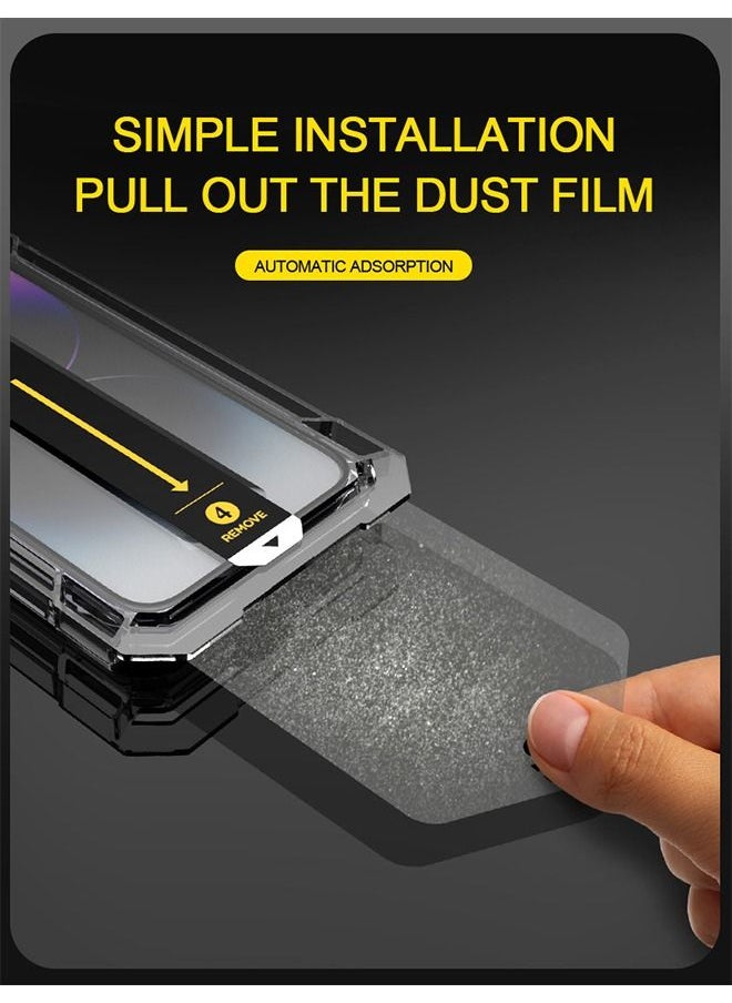 ULHYC - iphone 15 Pro Screen Protector with Auto Dust-removal App Auto Alignment Kit Easy Install 6.1inch [Premium Diamonds Hd 9h Tempered GlassClear] - Image 1