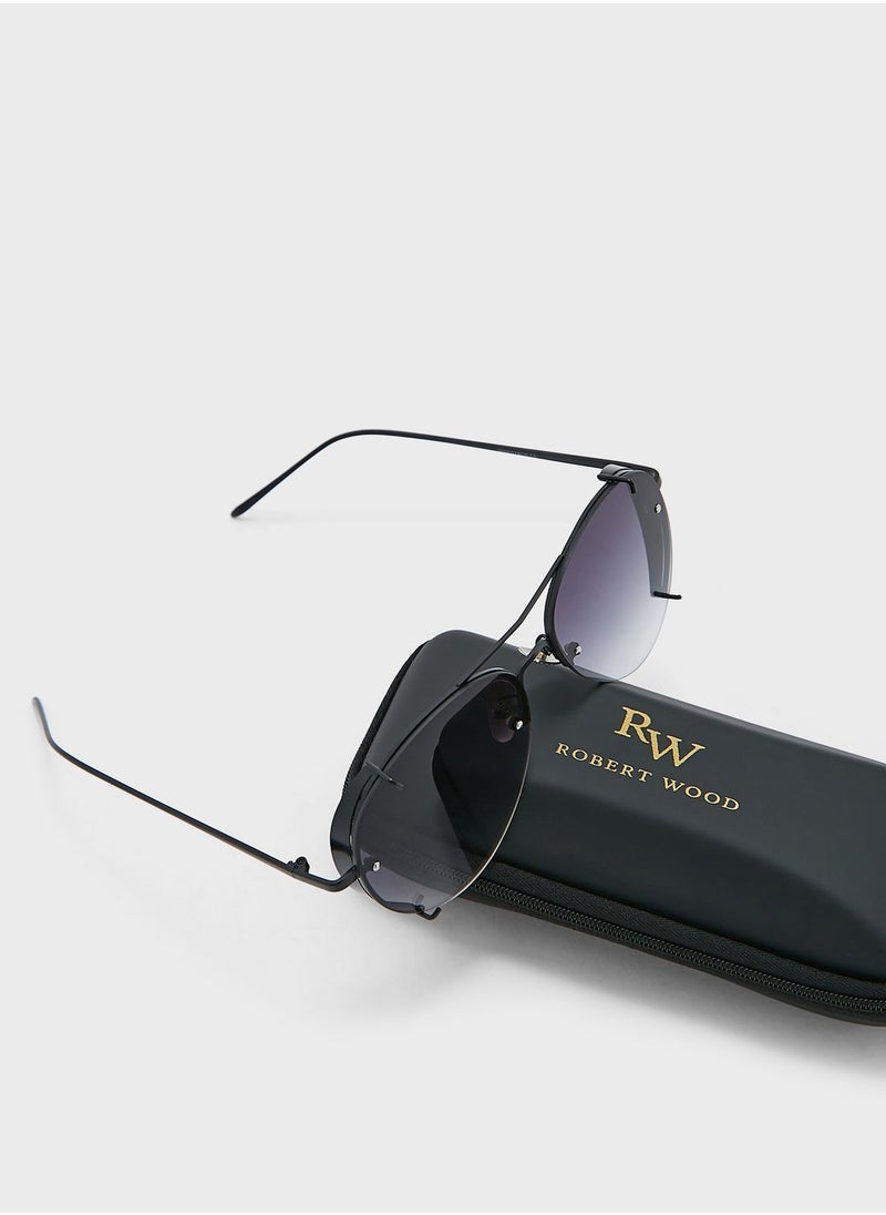 Robert Wood - Polarized Aviator Sunglasses - Image 1