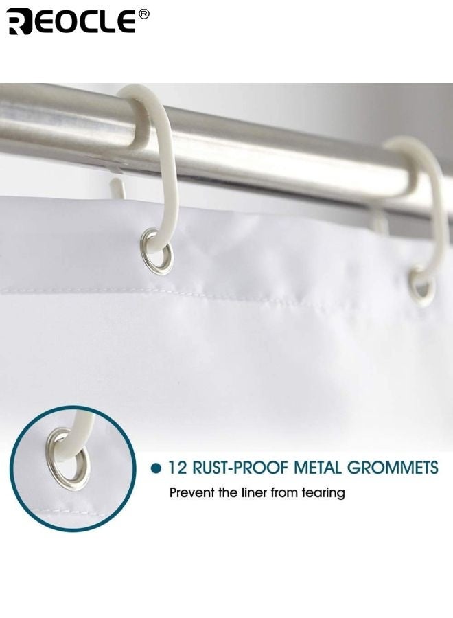 REOCLE Waterproof Polyester Fabric Bathroom Shower Curtain Mildew Resistant Anti Bacterial 3D Digital Printing Pattern Shower Curtains with 12 Ring Hooks for Shower Stall and Bathtub Use - Image 2