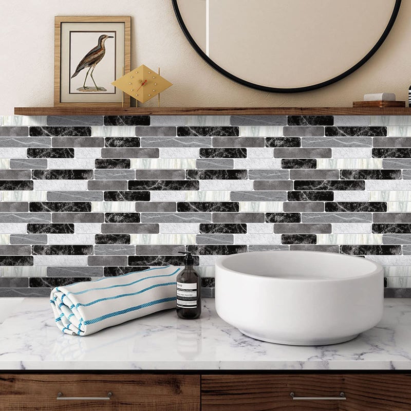 WENMER Peel and Stick Backsplash Wallpaper, Waterproof, Self Adhesive Removable Wallpaper for Kitchen Bathroom Backsplash, Tile Contact Paper for Countertop, 17.7"x 118" - Image 3