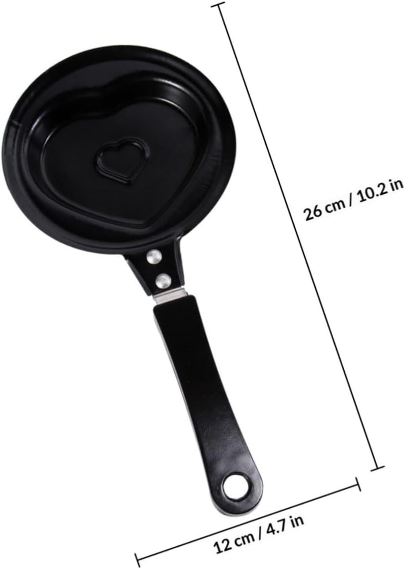 2 Pcs Mini Non-stick Omelette Pans, Heart and Star Shaped Cooking Pans for ’ Breakfast, Small Pancake and Egg Frying Skillets for Home Kitchen Use Style - Image 2