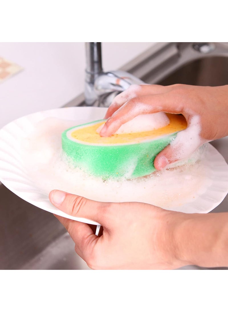 Prostuff.in Prostuffin Multipurpose Sliced Fruit Shaped Kids Babies and Adults Bath Sponge UltraSoft and Gentle Cleaning for Newborns DualSided Dishwashing  Cleaning Sponge for Kitchen Multicolor 2 Pcs  - Image 5