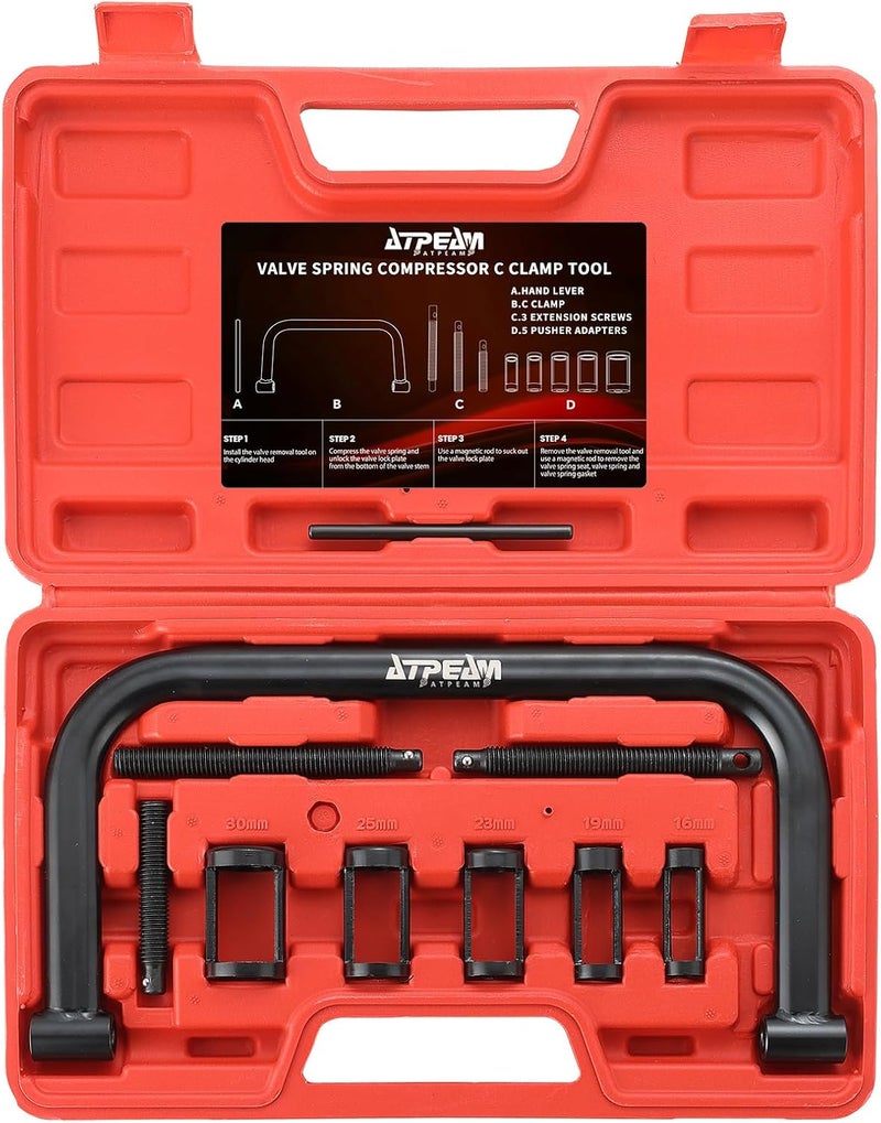 ATP Solid Valve Spring Compressor C Clamp Service Kit - Image 1