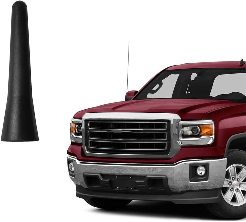 AMFRNE Short Antenna for GMC Sierra and Chevy Silverado (1999-2024) - Black 2.5 inches Mini Radio Antenna - Image 1