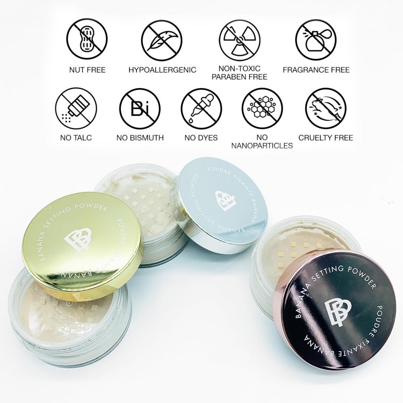 Bellapierre XL Banana Setting Powder â€“ Color-Correcting Brightening Powder, Matte Finishing Tint, Translucent Under-Eye Baking Makeup, Lightweight Talc-Free Formula - Original â€“ 1 oz - Image 4