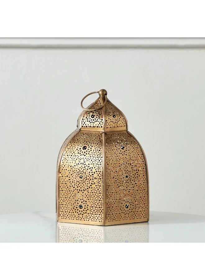 هوم بوكس فانوس ديكور معدني نحاسي عتيق إيسابا  ×  ×  سم