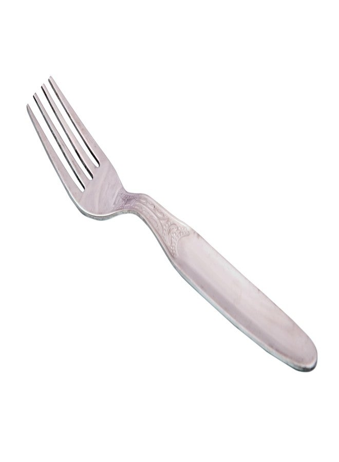 Dev Industries Stainless Steel Tea/Pastry Fork, Pack of 6, Stainless Steel, 14 cm (17 Gauge),Silver (17Gauge)(Fork_(Fusion_Design)_12pcs_Set, Small) - Image 3