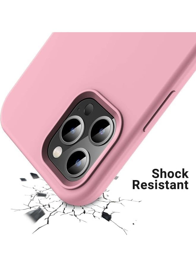 جراب متوافق مع iPhone 11 Pro Max مقاس 6.5 بوصة، جراب هاتف نحيف من السيليكون السائل مكون من 4 طبقات من المطاط الهلامي الناعم المقاوم للصدمات مع بطانة من الألياف الدقيقة المضادة للخدش (وردي) - Image 5