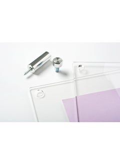 Paper Plane Design Paper Plane Design Double Panel Clear Acrylic Floating Frame with Silver Hardware for Art & Photos (11 in x 17 in)  - Image 4