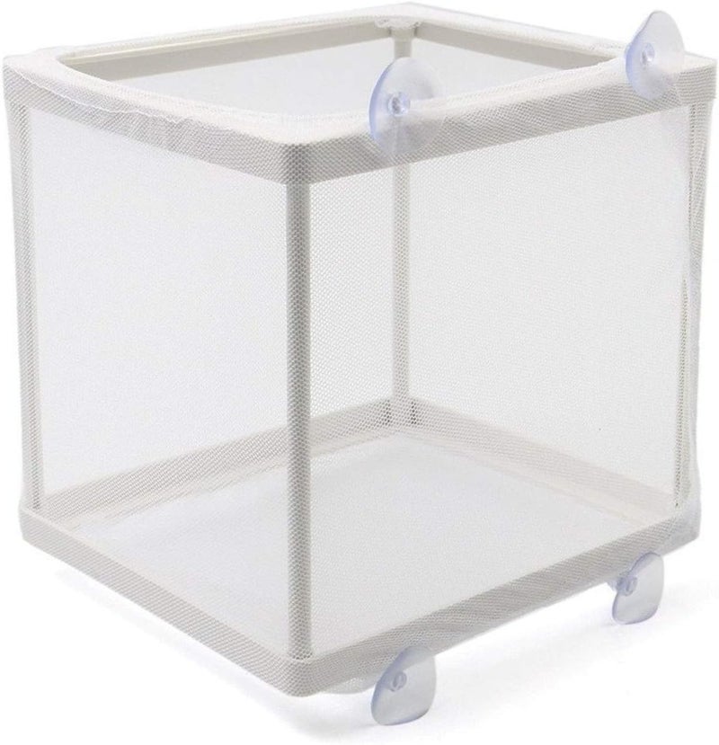 COMOK Fish Hatchery Breeder Box Aquarium Separation Net Nylon Incubator Mesh Fish Breeding Tanks Isolation Box White Square 20PCS - Image 2