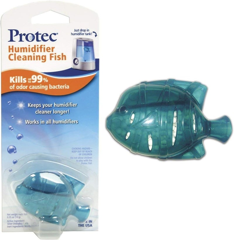 Protec Humidifier Cleaning Fish, Tank Cleaner, Fights Slime & Odor, Lasts 30 Days, 1 Count, Color May Vary - Image 1